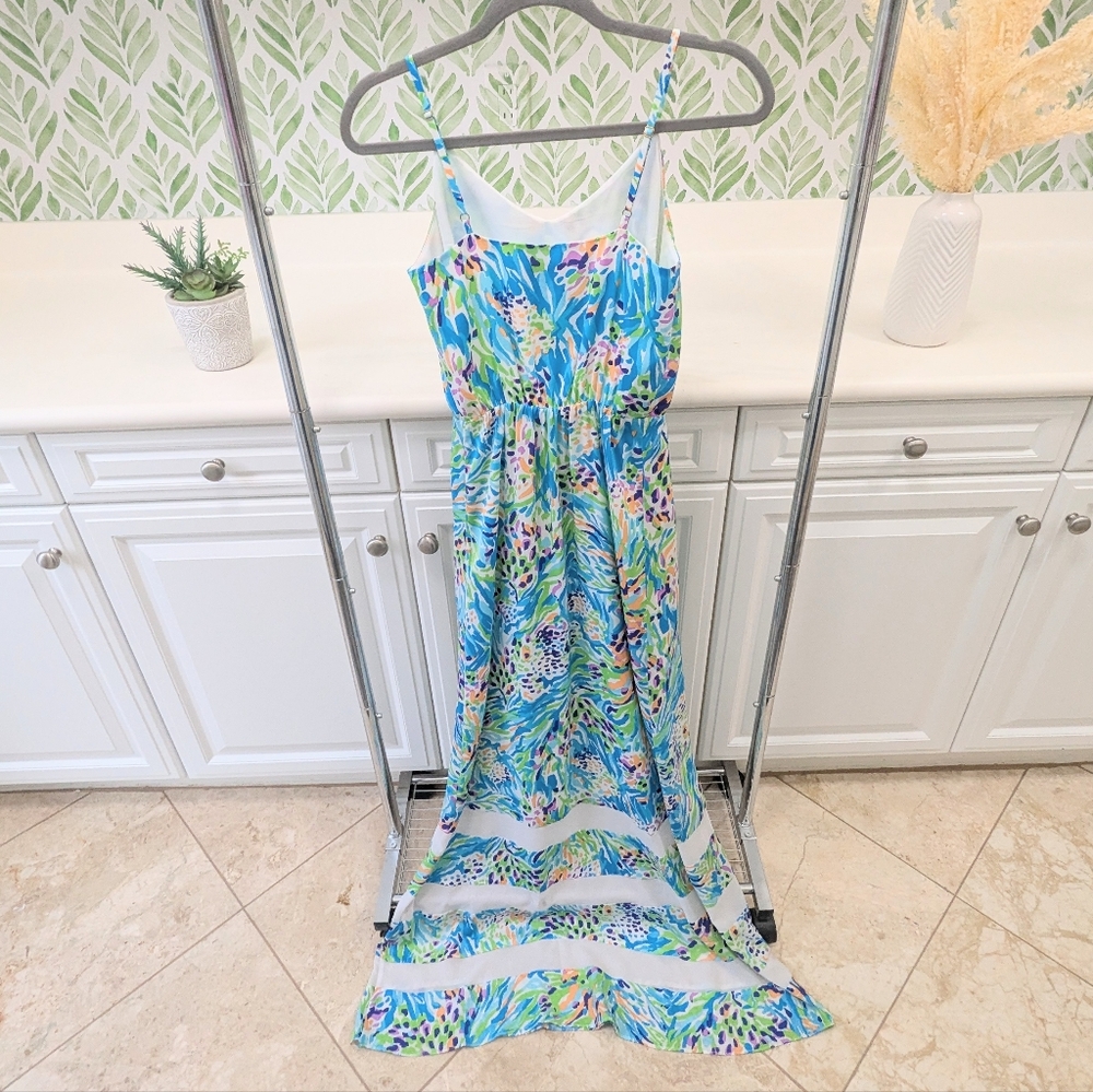 Lilly Pulitzer Deanna Maxi In Sea Soiree Dress XS - Picture 5 of 14